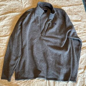 Gray Patagonia Quarter-Zip Sweater